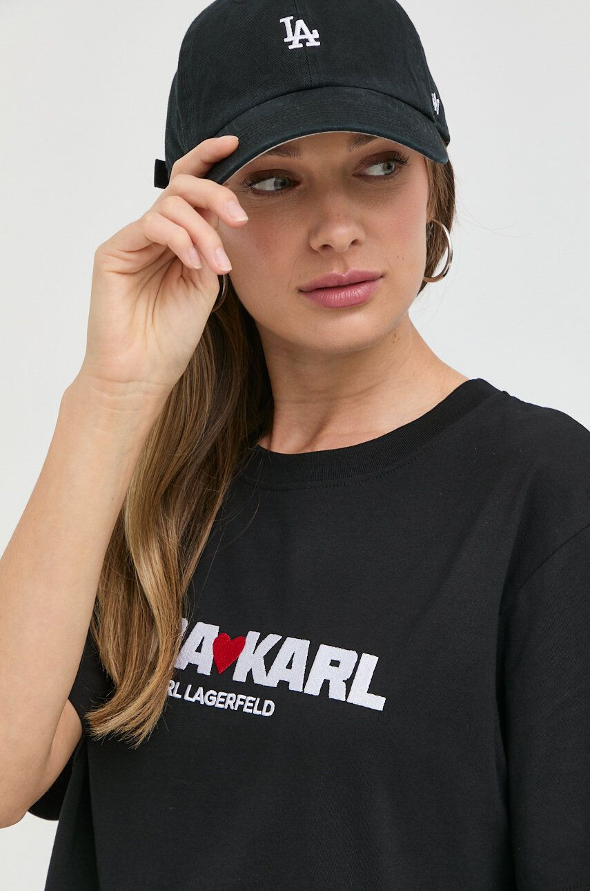 Karl Lagerfeld Bavlnené tričko x Cara Delevingne - Pepit.sk