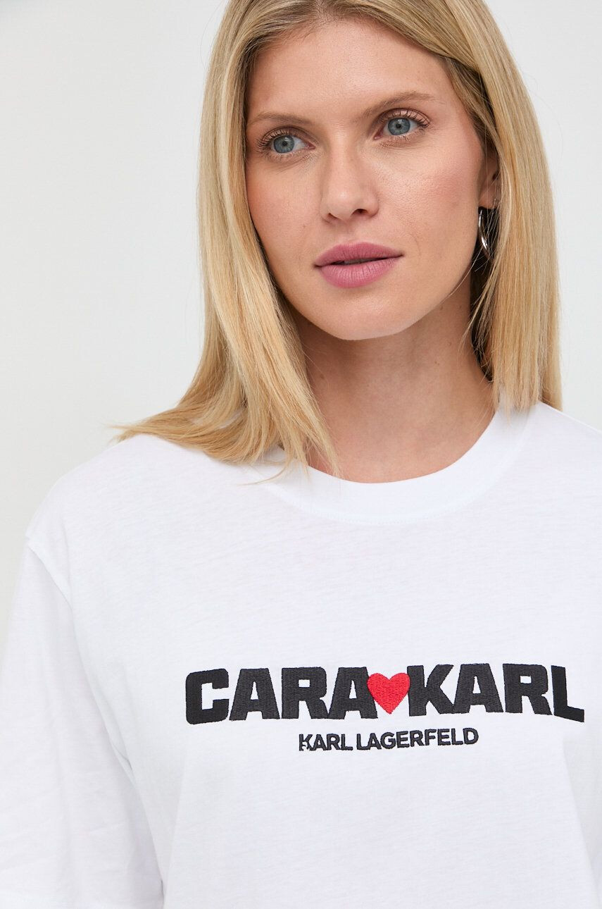 Karl Lagerfeld Bavlnené tričko x Cara Delevingne - Pepit.sk