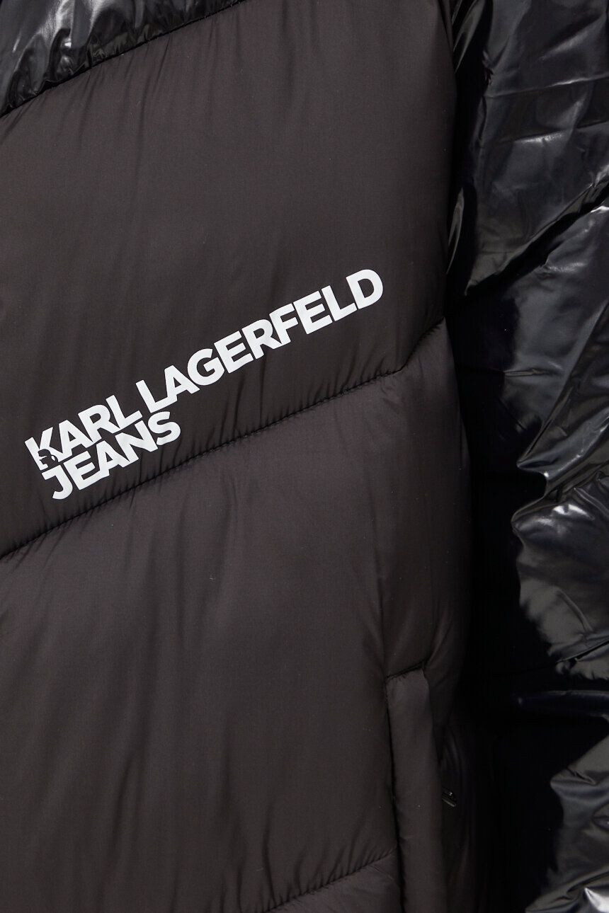 Karl Lagerfeld Jeans Bunda dámska čierna farba zimná - Pepit.sk