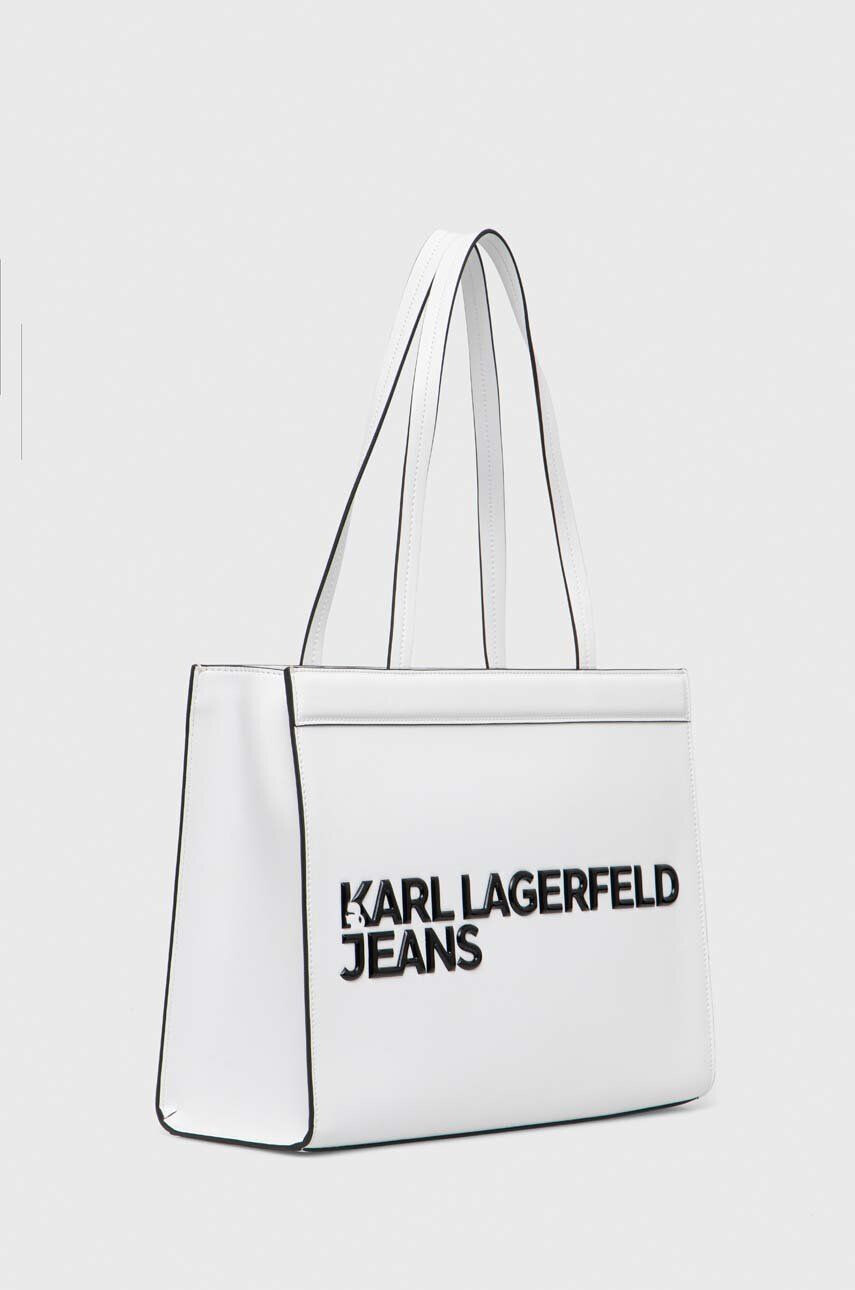 Karl Lagerfeld Jeans Kabelka biela farba - Pepit.sk