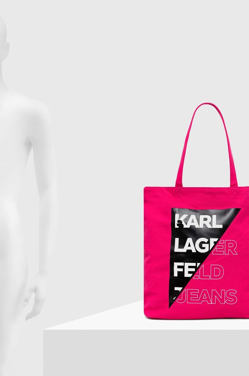 Karl Lagerfeld Jeans Kabelka ružová farba - Pepit.sk