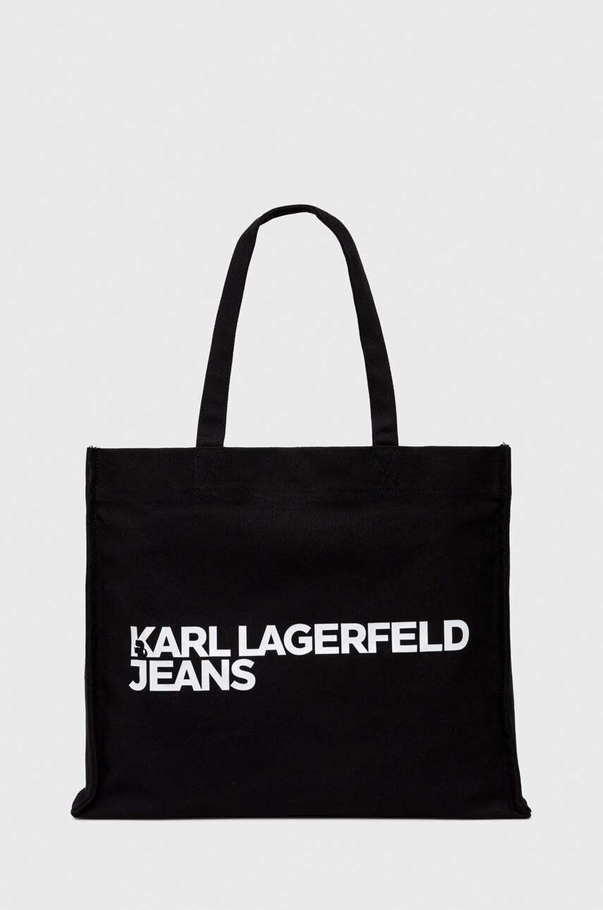 Karl Lagerfeld Jeans Kabelka čierna farba - Pepit.sk