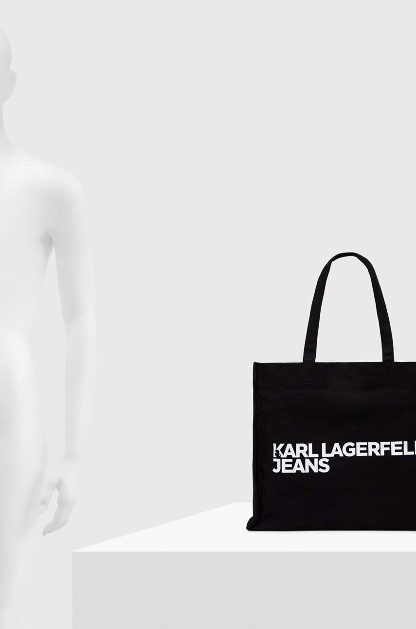 Karl Lagerfeld Jeans Kabelka čierna farba - Pepit.sk