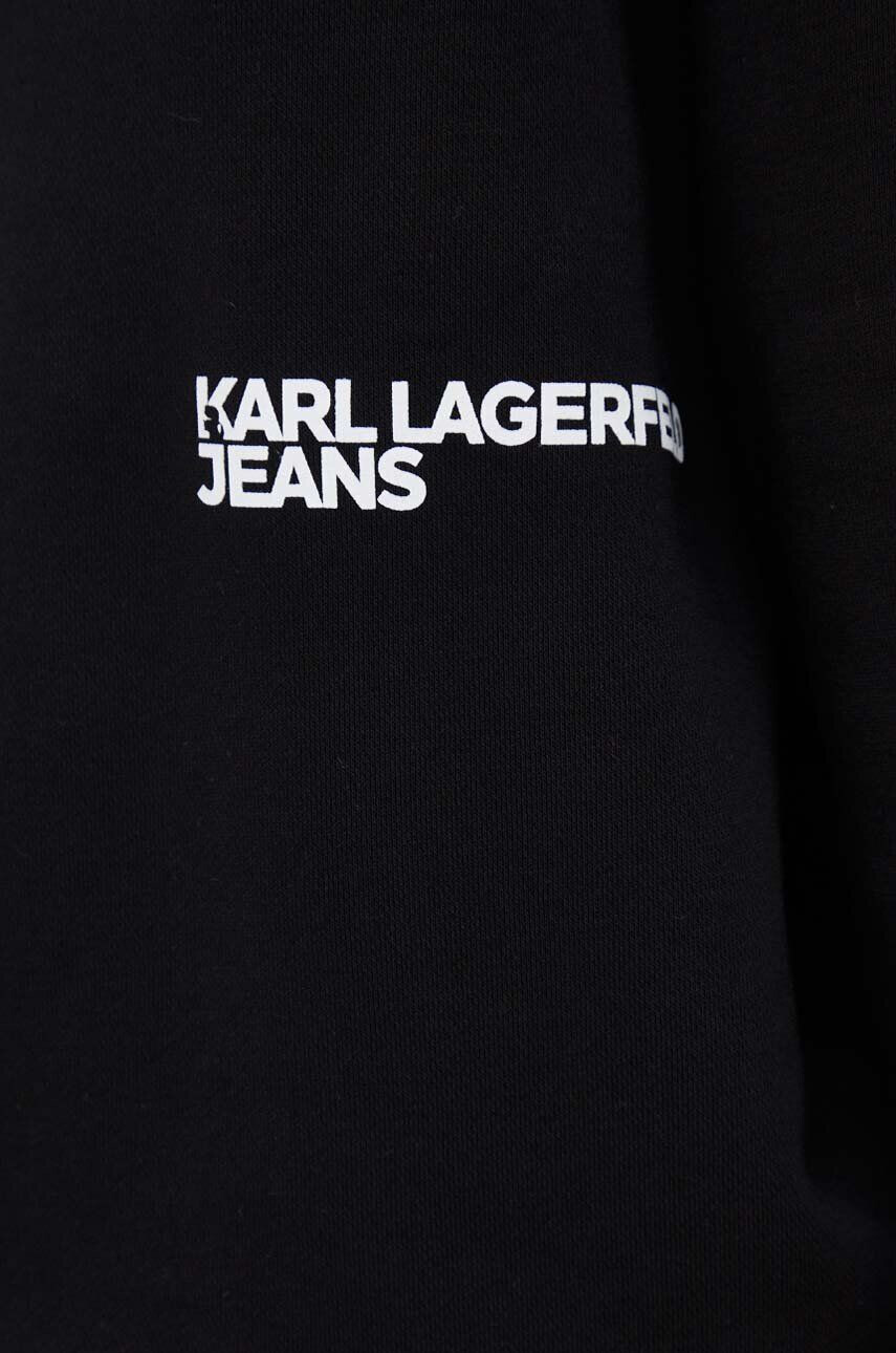 Karl Lagerfeld Jeans Mikina dámska čierna farba jednofarebná - Pepit.sk