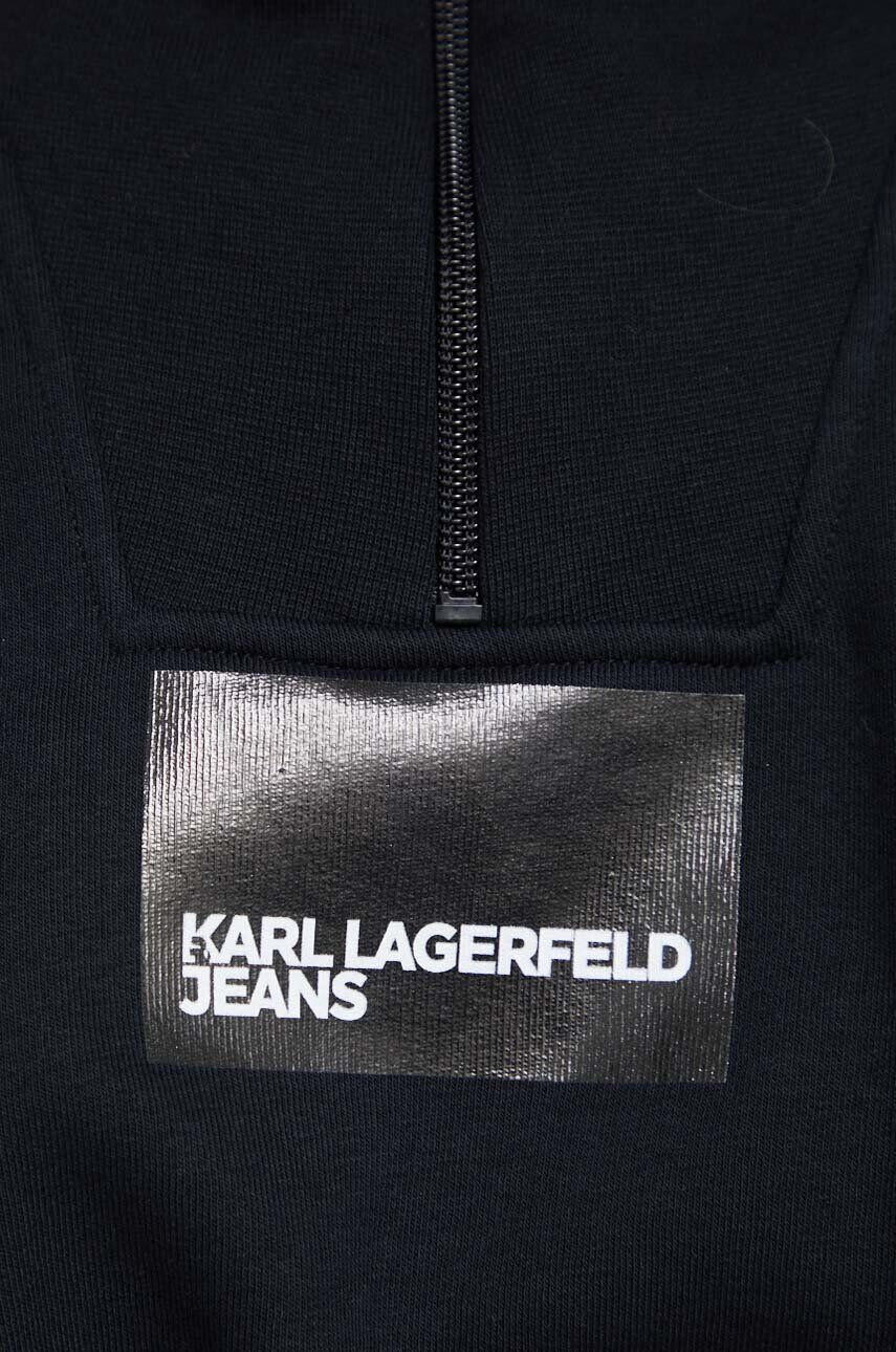 Karl Lagerfeld Jeans Mikina dámska čierna farba s potlačou - Pepit.sk