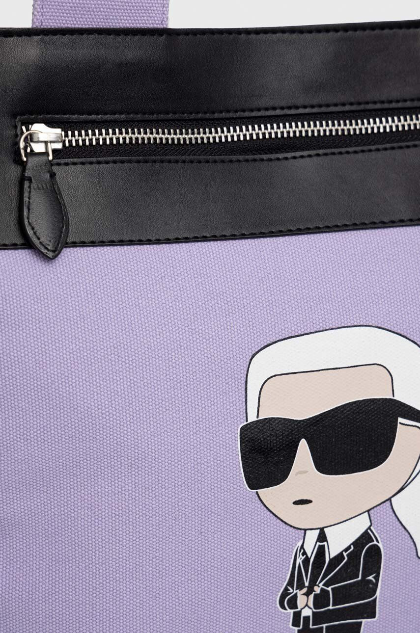 Karl Lagerfeld Kabelka fialová farba - Pepit.sk