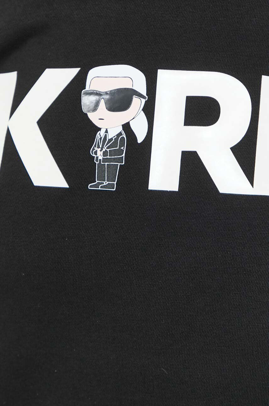 Karl Lagerfeld Mikina dámska čierna farba s potlačou - Pepit.sk