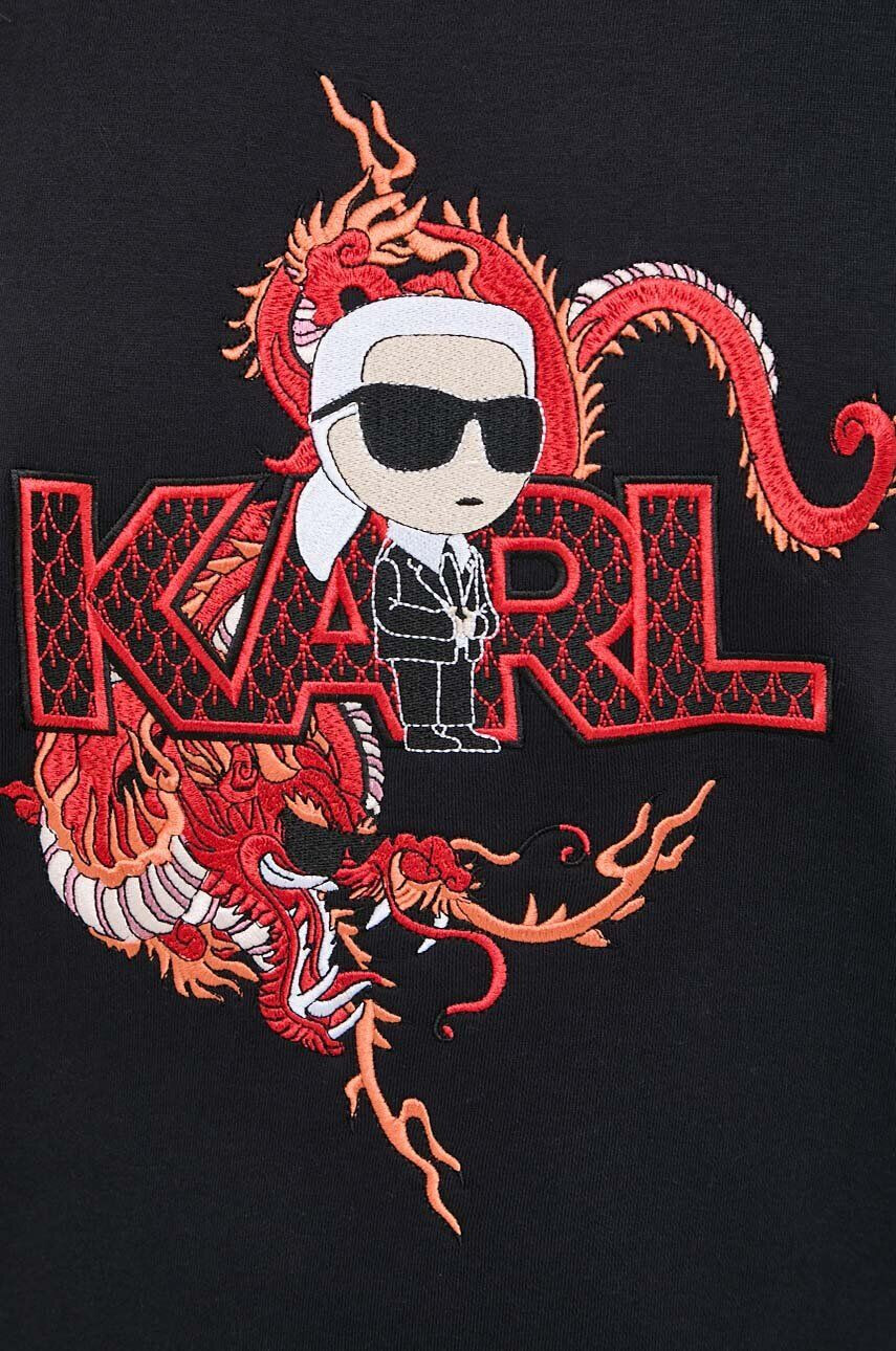 Karl Lagerfeld Mikina dámska čierna farba - Pepit.sk