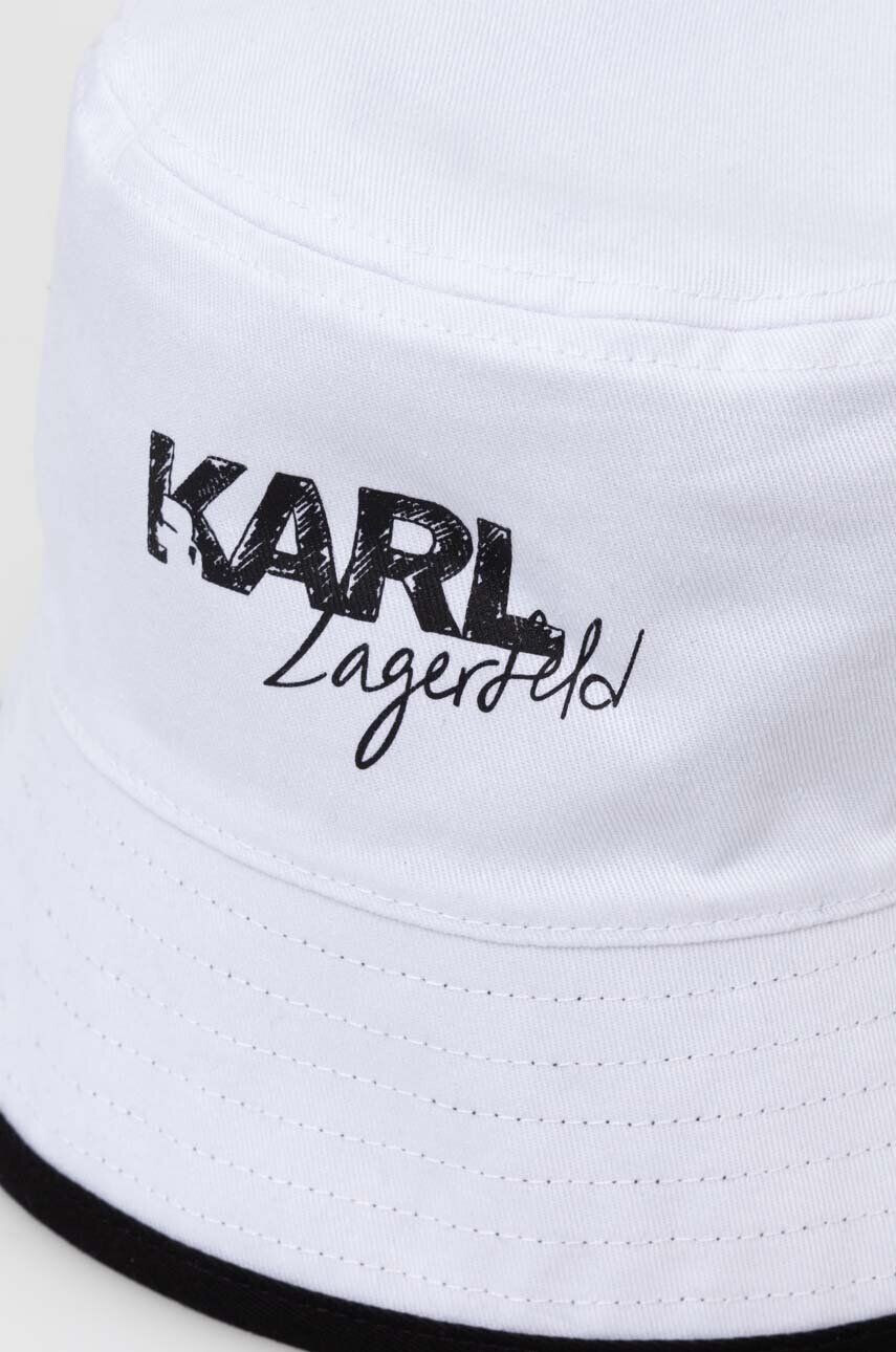 Karl Lagerfeld Obojstranný bavlnený klobúk čierna farba bavlnený - Pepit.sk