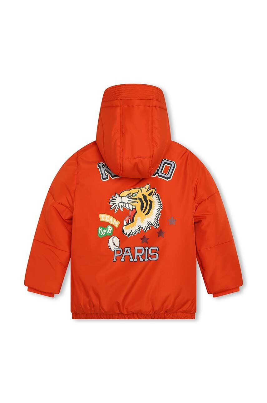 Kenzo kids Detská bunda oranžová farba - Pepit.sk