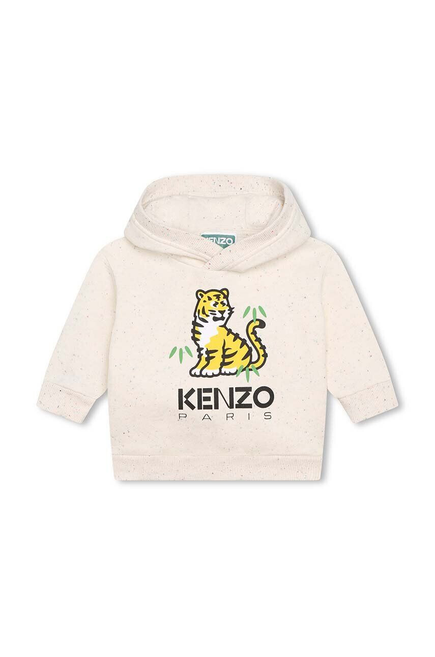 Kenzo kids Detská tepláková súprava béžová farba - Pepit.sk