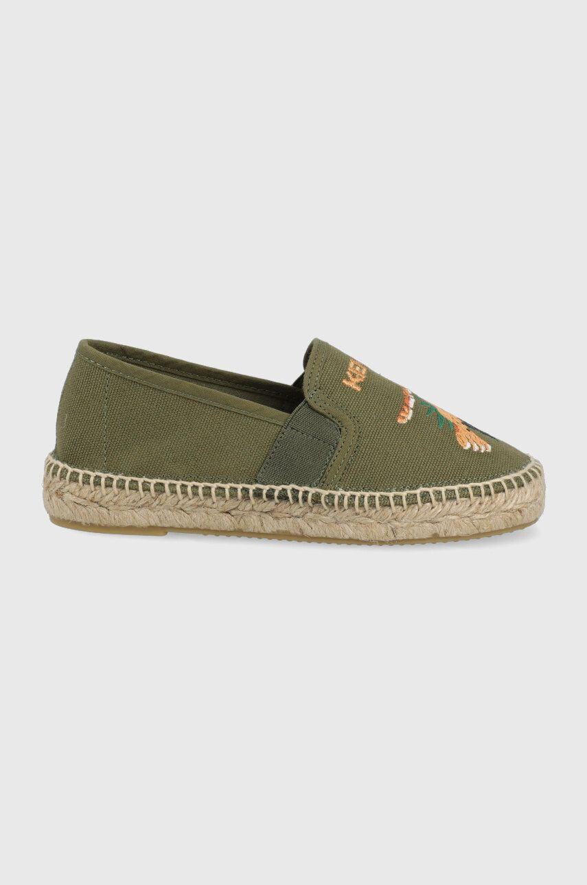 Kenzo kids Detské espadrilky zelená farba - Pepit.sk