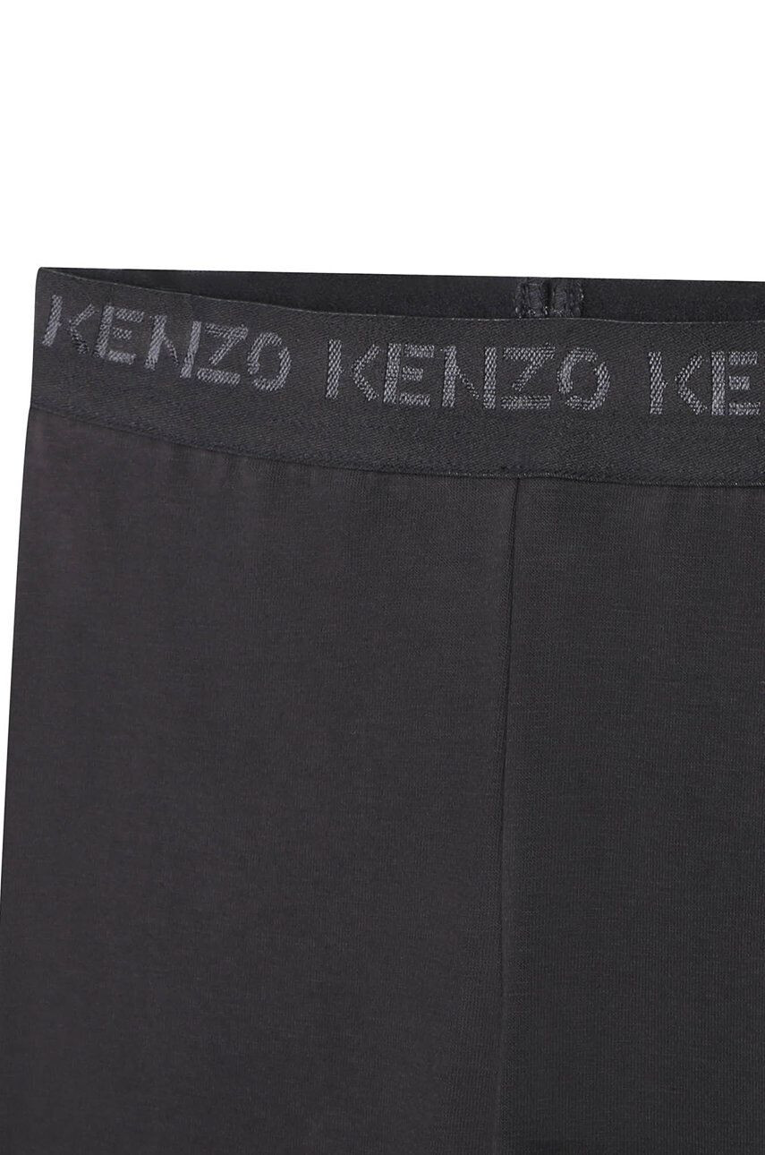 Kenzo kids Detské legíny šedá farba s potlačou - Pepit.sk