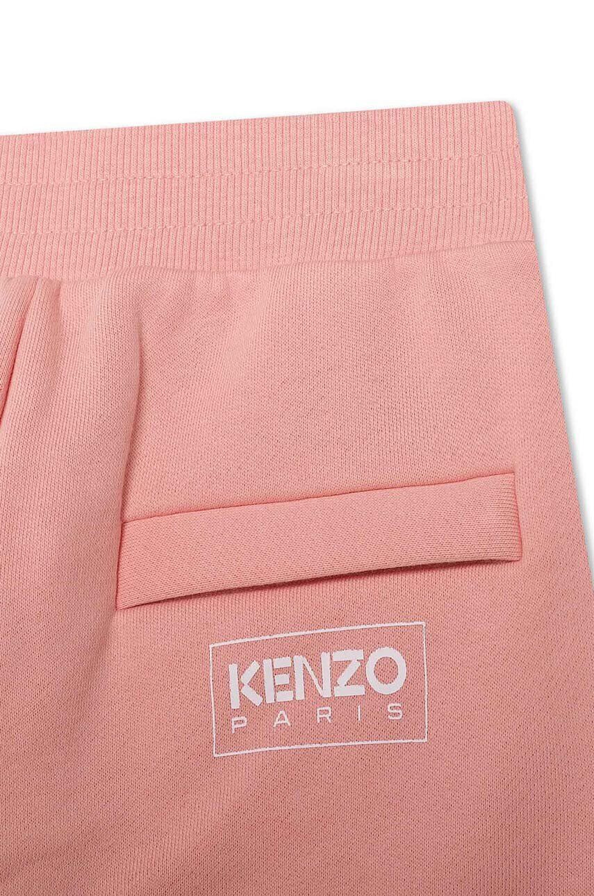 Kenzo kids Detské tepláky ružová farba jednofarebné - Pepit.sk