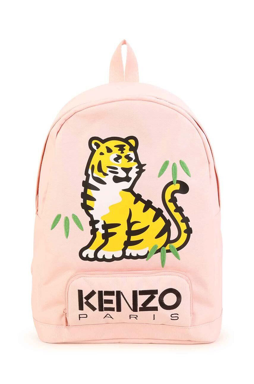 Kenzo kids Detský ruksak ružová farba veľký s potlačou - Pepit.sk