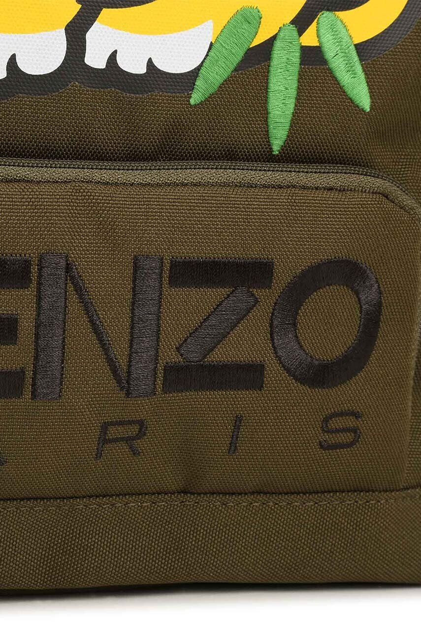 Kenzo kids Detský ruksak zelená farba veľký s potlačou - Pepit.sk