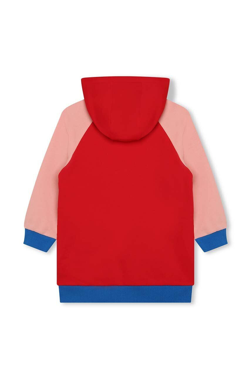 Kenzo kids Dievčenské šaty červená farba mini rovný strih - Pepit.sk