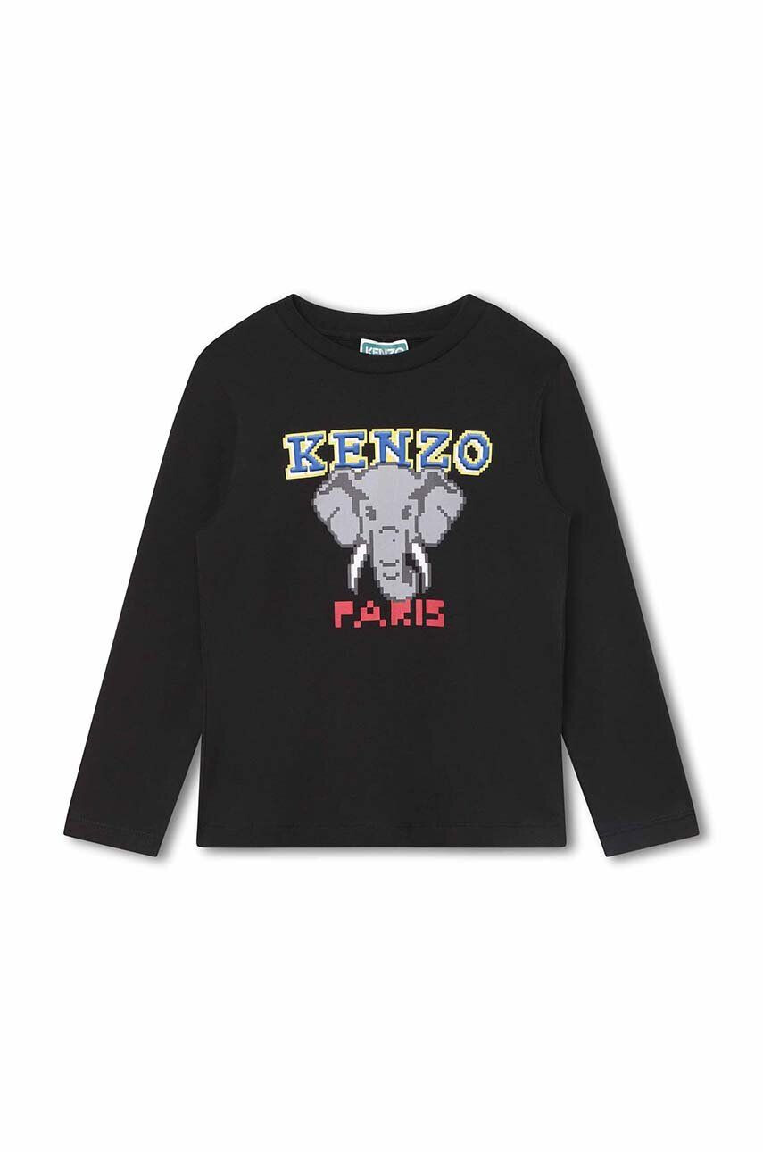 Kenzo kids Tričko čierna farba s potlačou - Pepit.sk