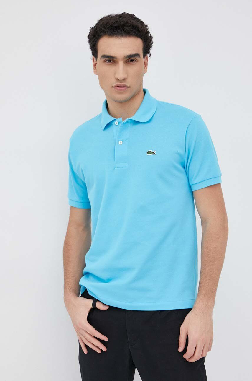 Lacoste Bavlnené polo tričko PH4012-001 šedá farba jednofarebné - Pepit.sk