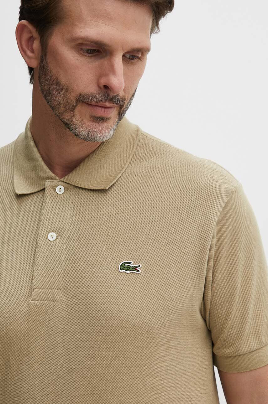 Lacoste Bavlnené polo tričko zelená farba jednofarebné - Pepit.sk