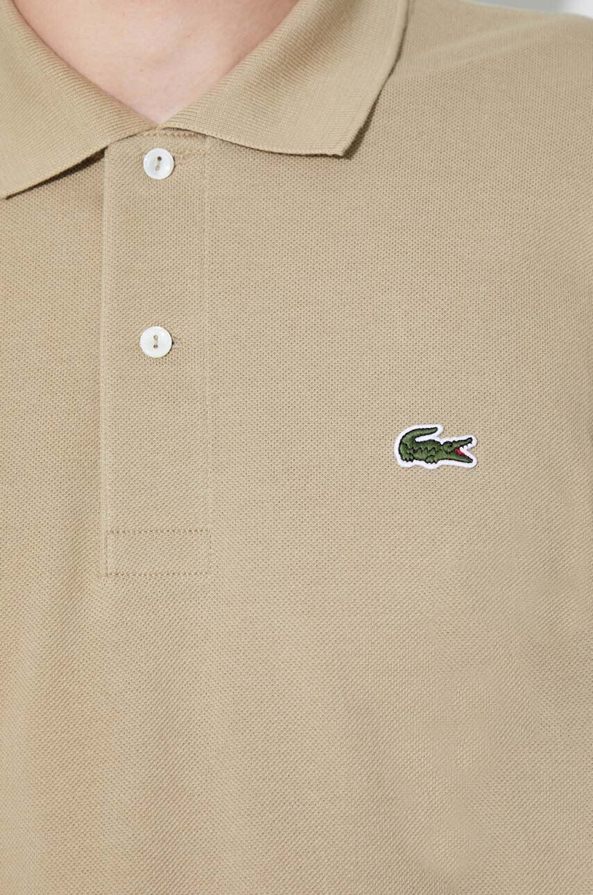 Lacoste Bavlnené polo tričko zelená farba jednofarebné - Pepit.sk