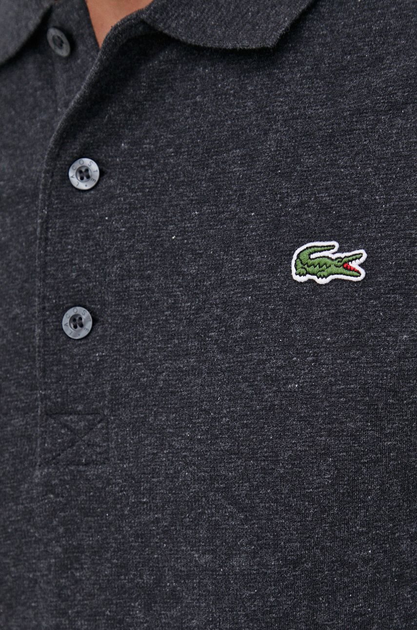 Lacoste Bavlnené polo tričko šedá farba jednofarebné - Pepit.sk