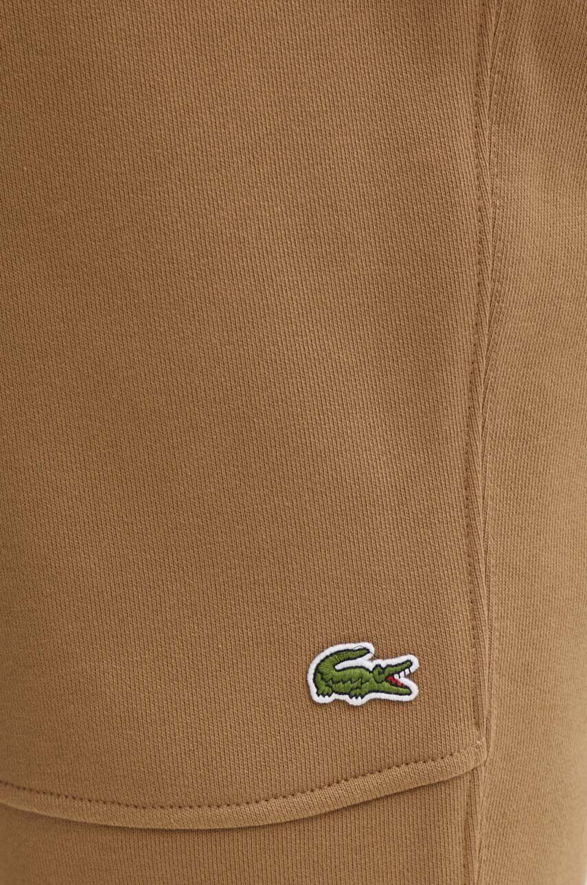 Lacoste Bavlnené tepláky hnedá farba jednofarebné - Pepit.sk