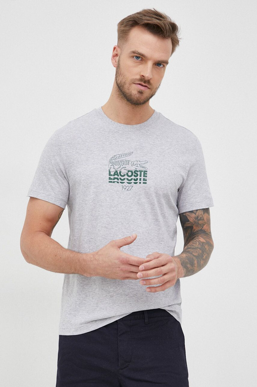 Lacoste Bavlnené tričko TF9424-166 tmavomodrá farba - Pepit.sk