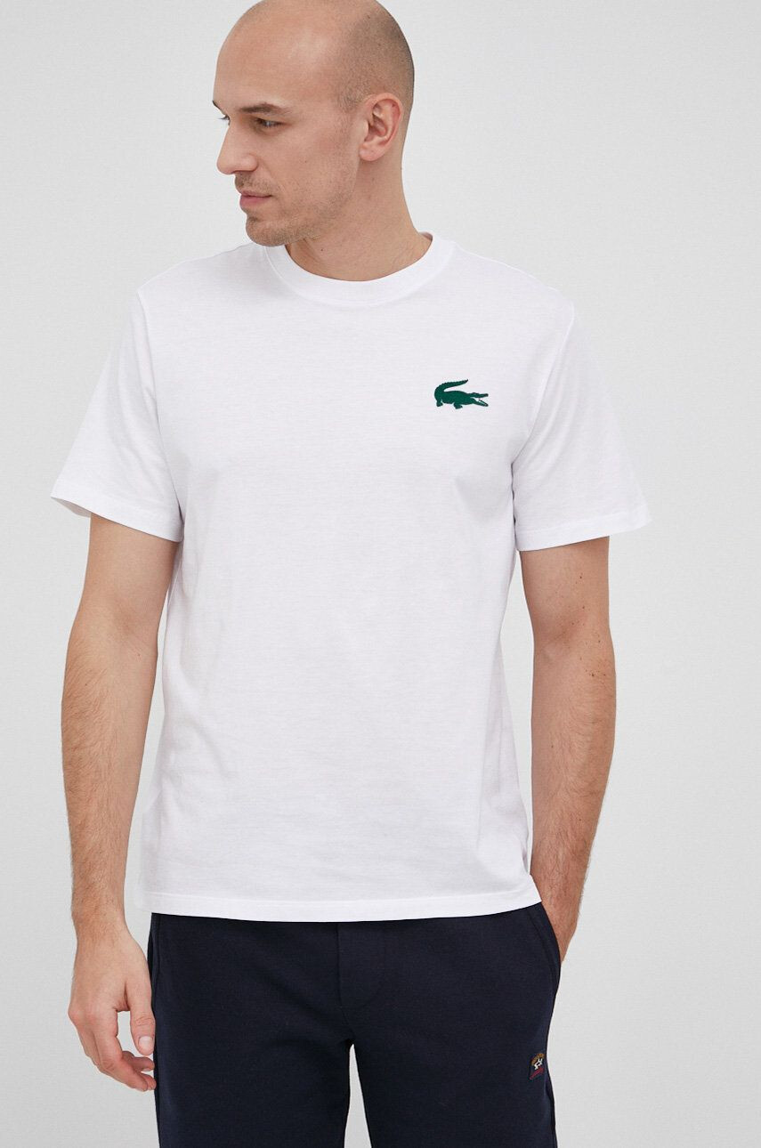 Lacoste Bavlnené tričko TF9424-166 tmavomodrá farba - Pepit.sk