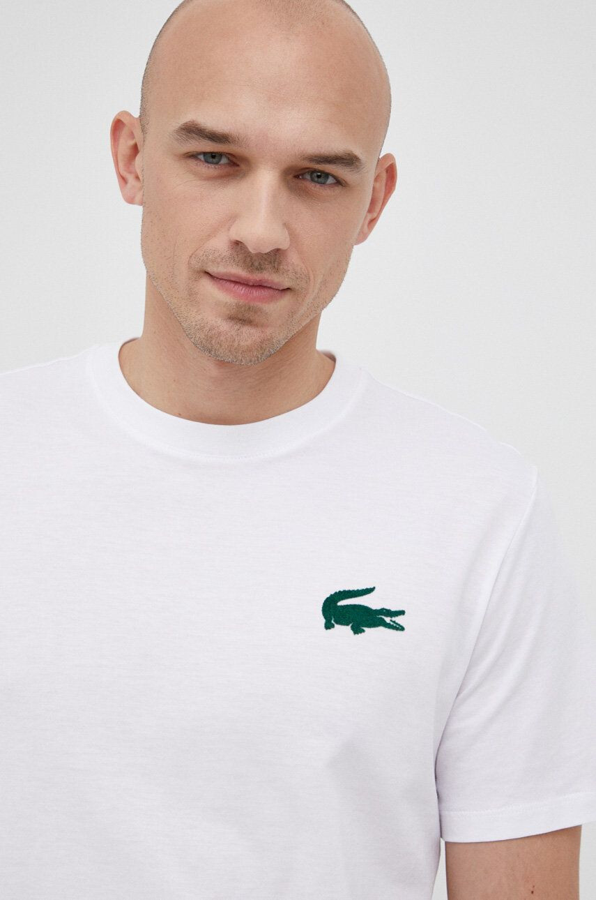 Lacoste Bavlnené tričko TF9424-166 tmavomodrá farba - Pepit.sk