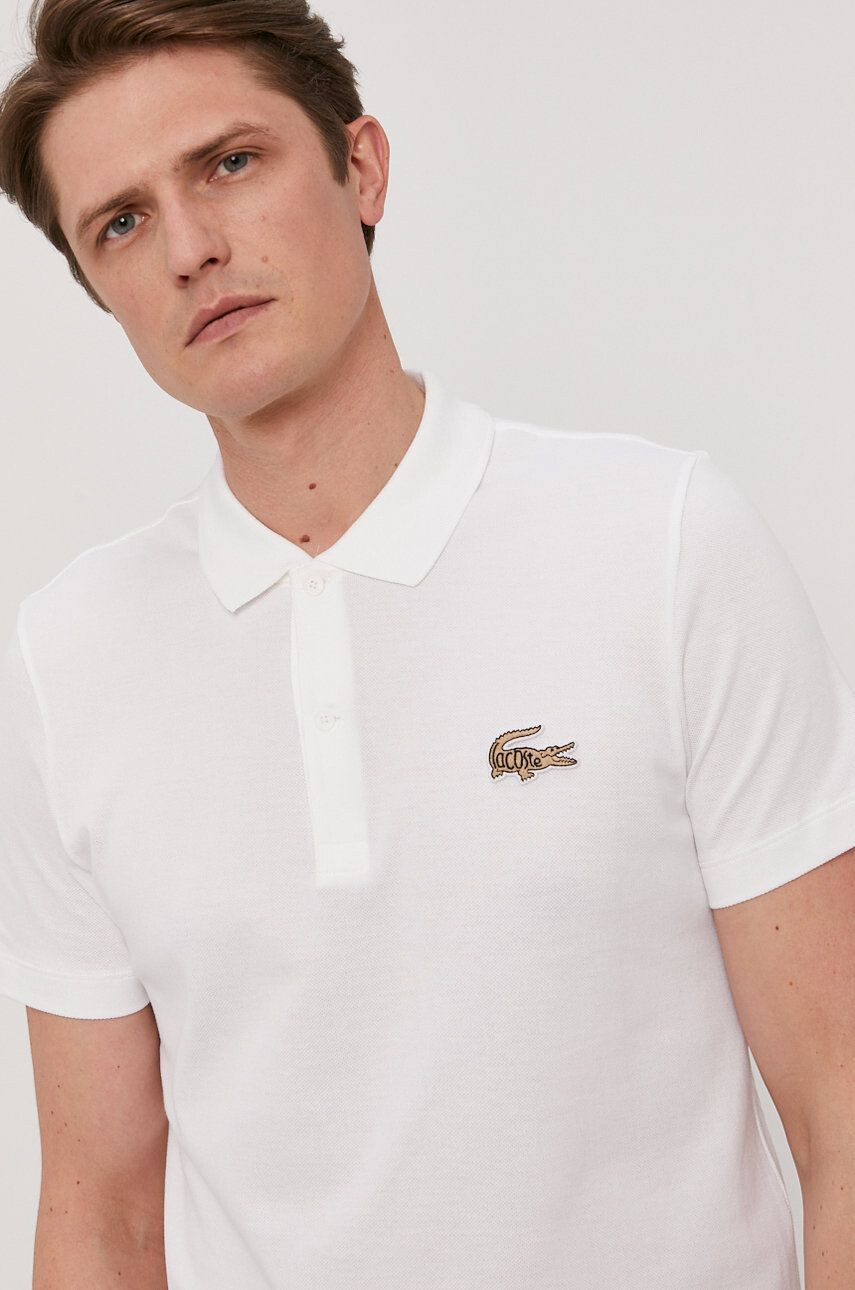 Lacoste Bavlnené polo tričko PH4012-001 bordová farba jednofarebné - Pepit.sk