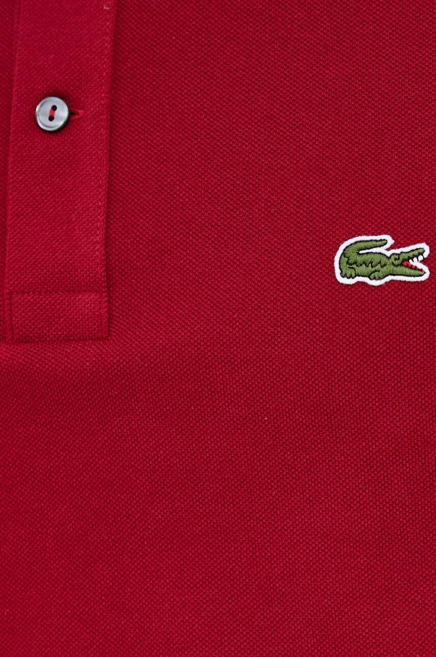 Lacoste Bavlnené polo tričko PH4012-001 bordová farba jednofarebné - Pepit.sk