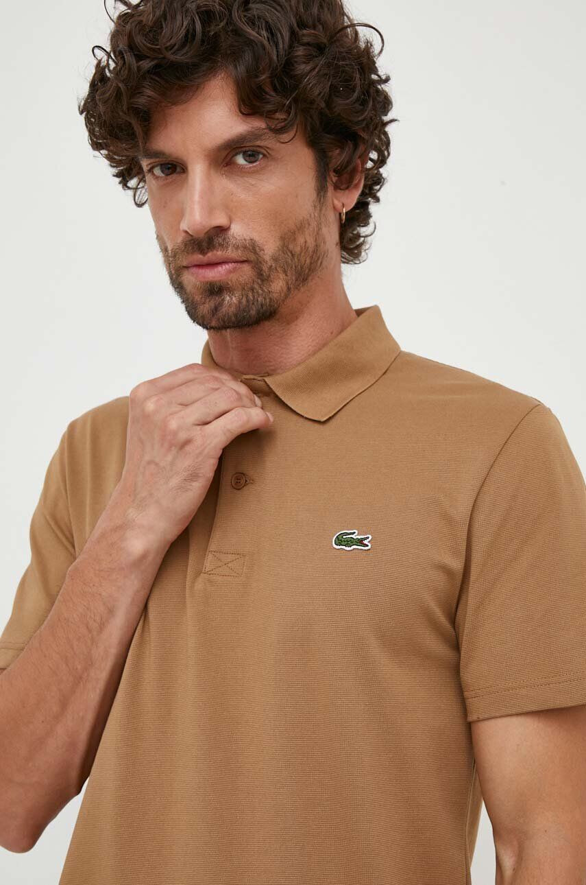 Lacoste Polo tričko pánsky béžová farba jednofarebný - Pepit.sk