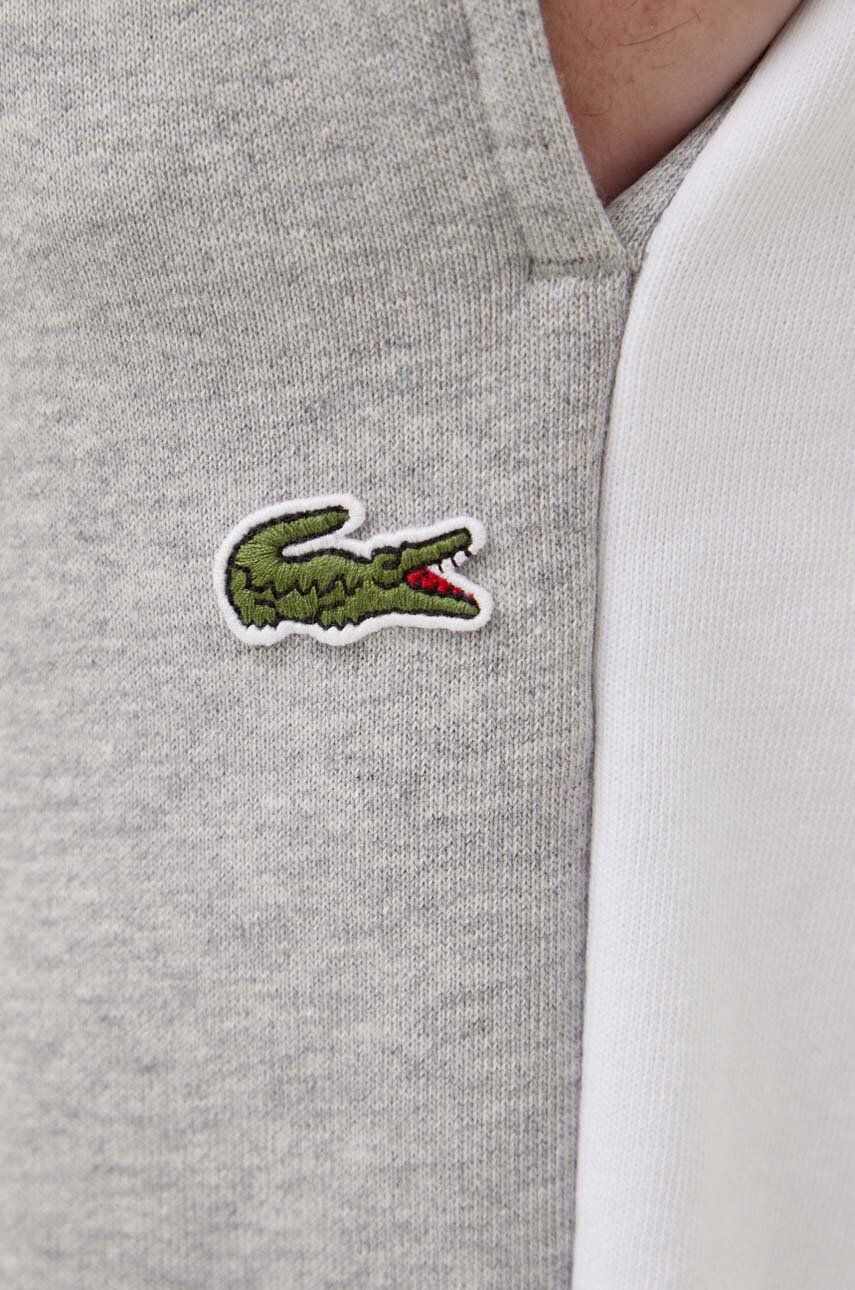 Lacoste Tepláky šedá farba vzorované - Pepit.sk