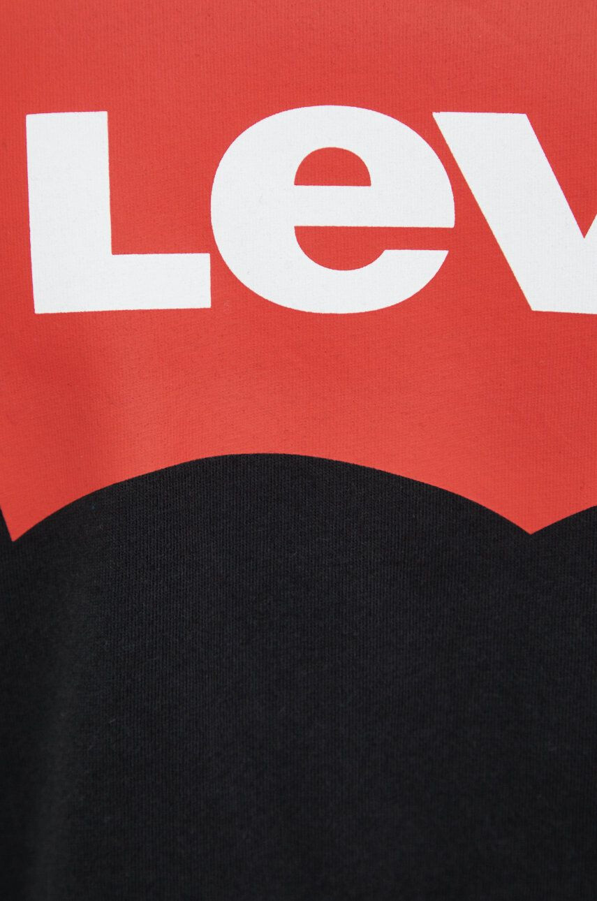 Levi's Bavlnené tričko čierna farba s potlačou - Pepit.sk