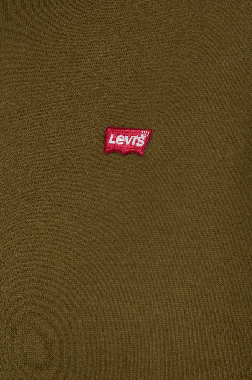 Levi's Bavlnená mikina dámska zelená farba jednofarebná - Pepit.sk