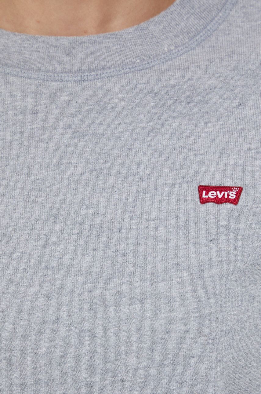 Levi's Bavlnená mikina 24688.0037-Greys dámska šedá farba s nášivkou - Pepit.sk