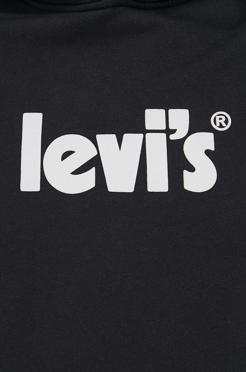 Levi's Bavlnená mikina 38479.0079-Blacks pánska čierna farba s potlačou - Pepit.sk