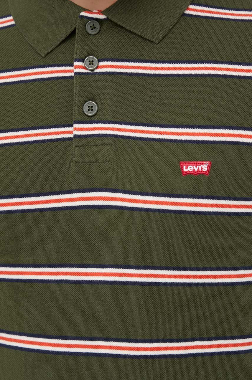 Levi's Bavlnené polo tričko zelená farba vzorované - Pepit.sk