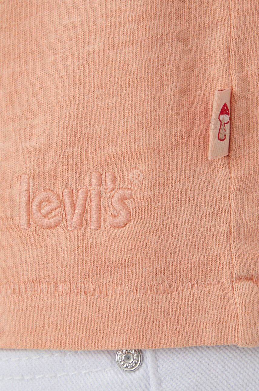 Levi's Bavlnené tričko A1712.0010-Neutrals oranžová farba - Pepit.sk