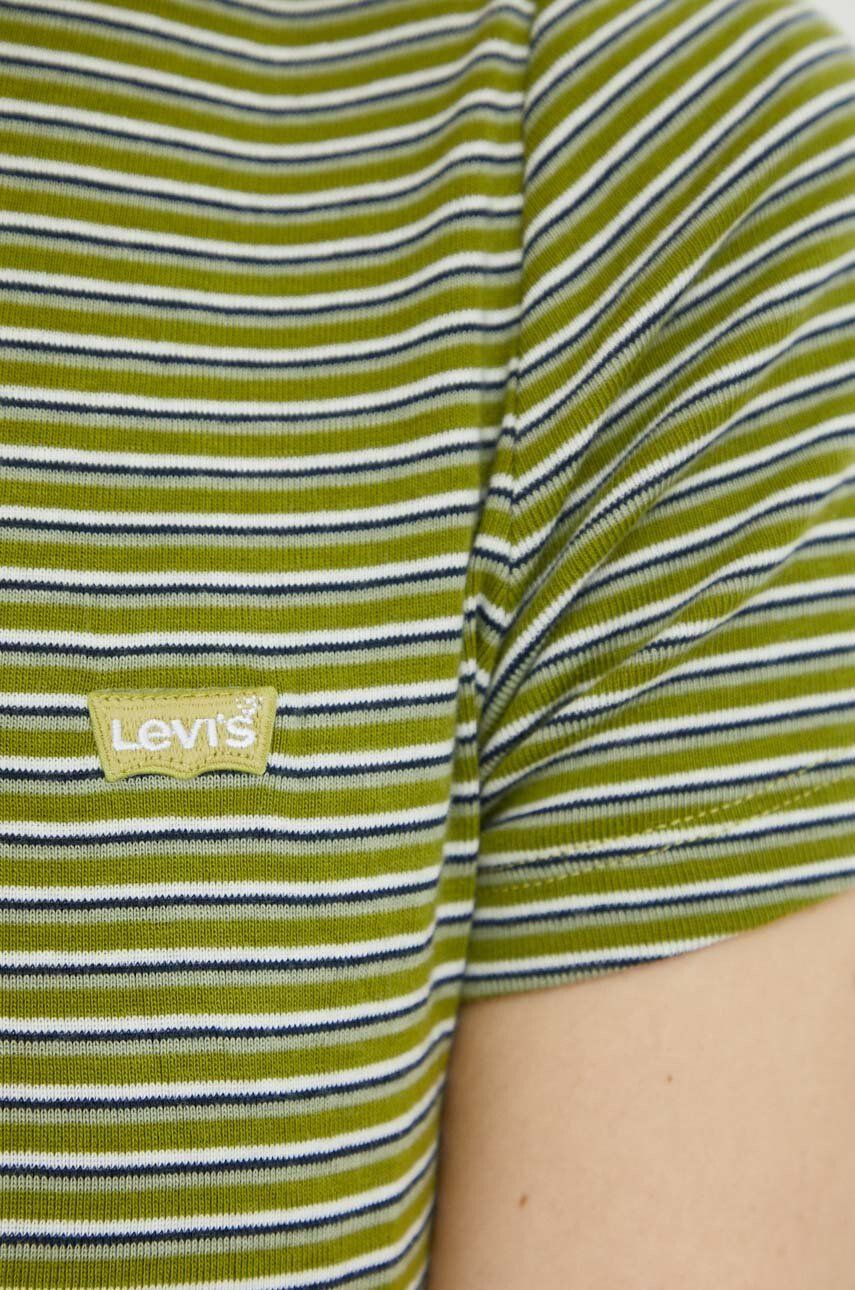 Levi's Bavlnené tričko zelená farba - Pepit.sk