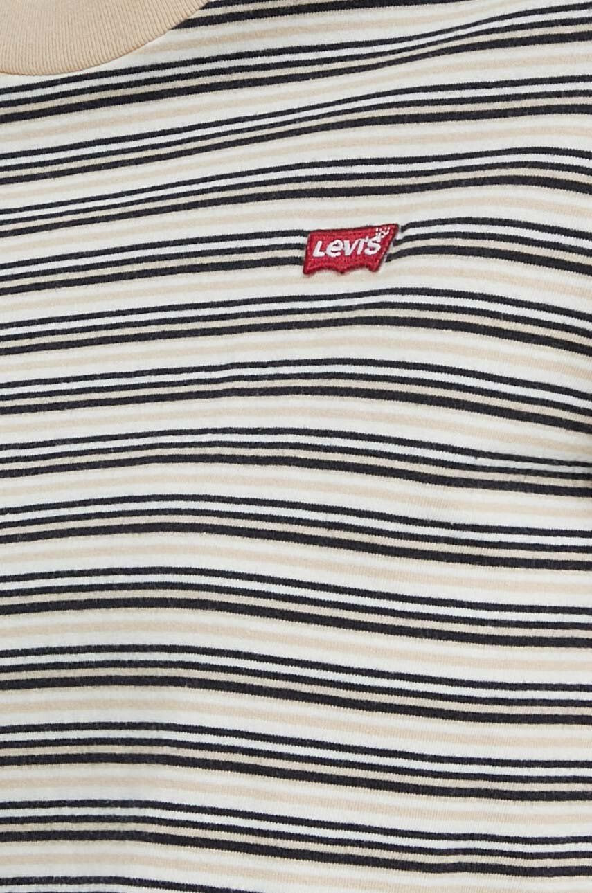 Levi's Bavlnené tričko béžová farba - Pepit.sk