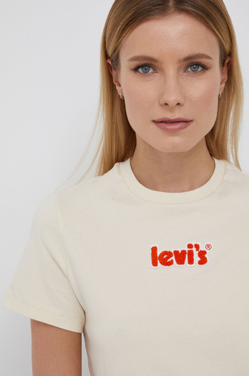 Levi's Bavlnené tričko A2226.0001-Neutrals krémová farba - Pepit.sk