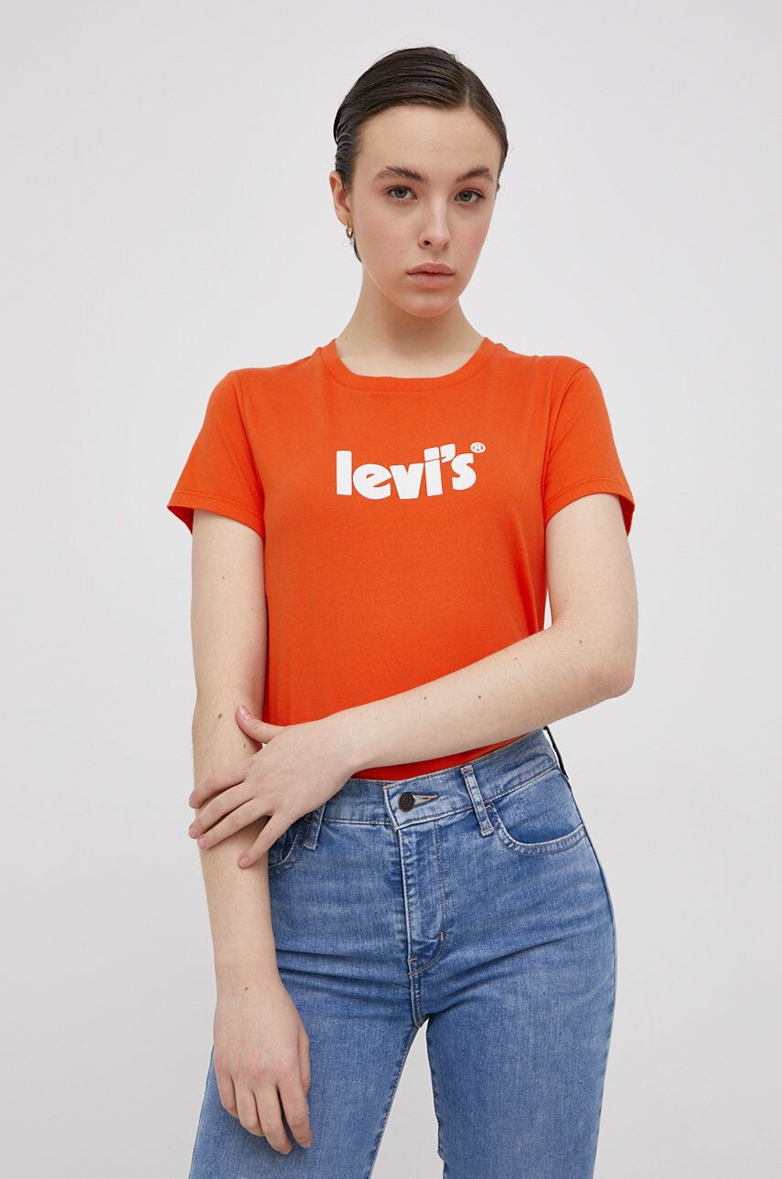 Levi's Bavlnené tričko 17369.1758-Yellows/Or oranžová farba - Pepit.sk