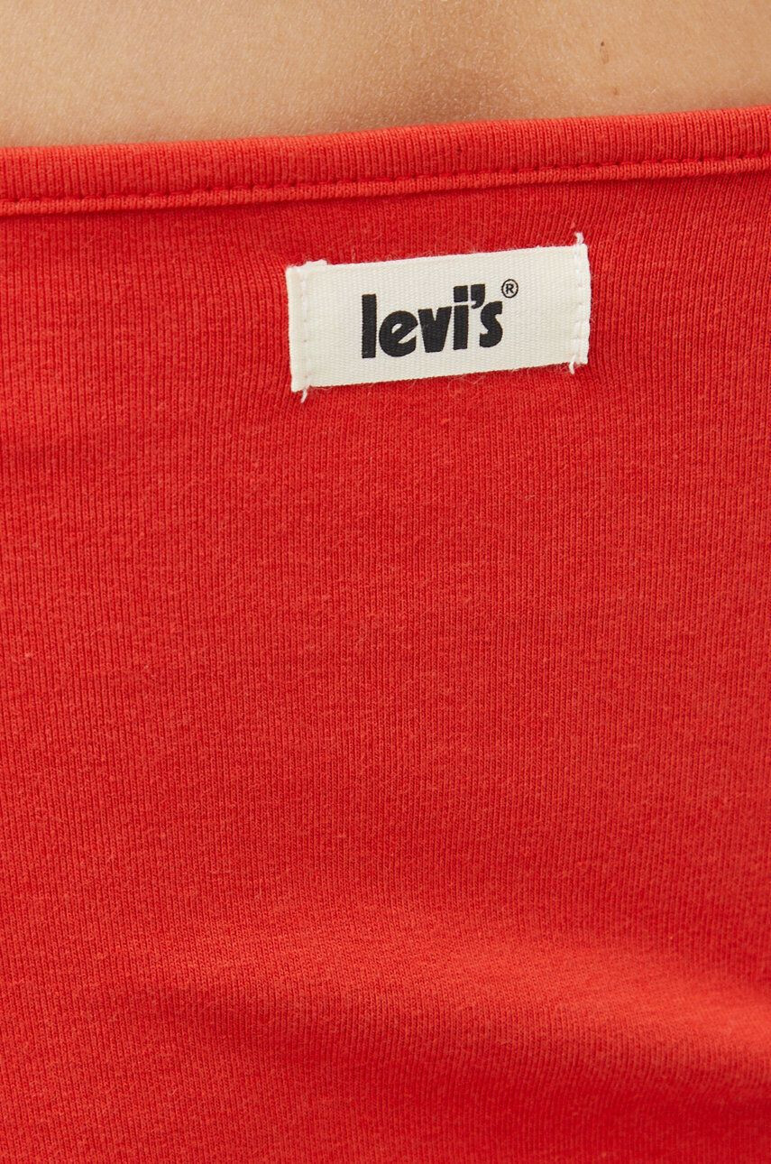 Levi's Body dámske červená farba - Pepit.sk