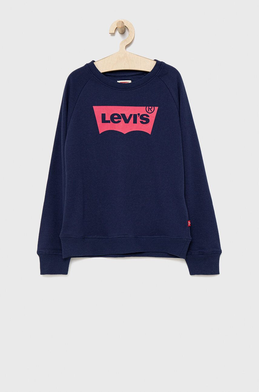 Levi's Detská mikina tmavomodrá farba s potlačou - Pepit.sk