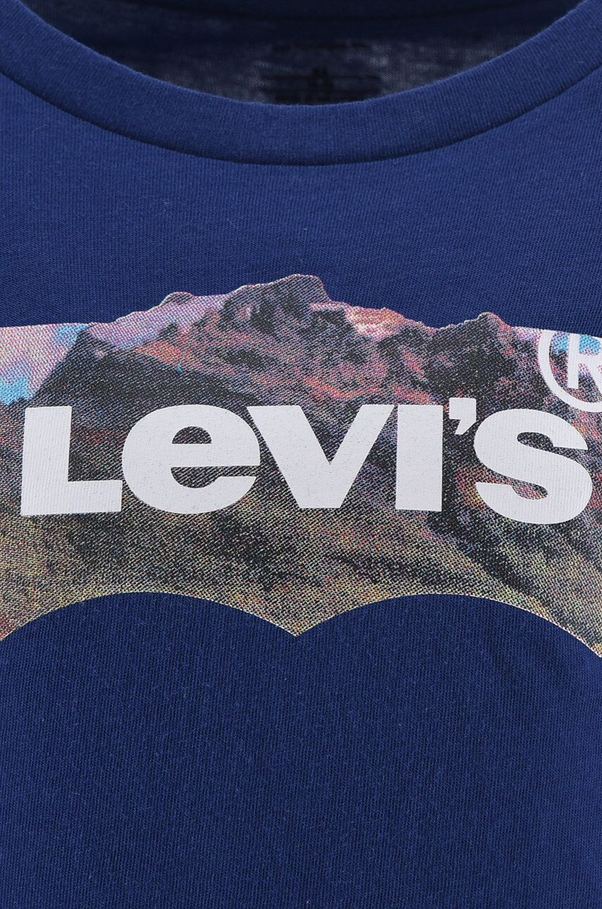 Levi's Detské bavlnené tričko tmavomodrá farba - Pepit.sk