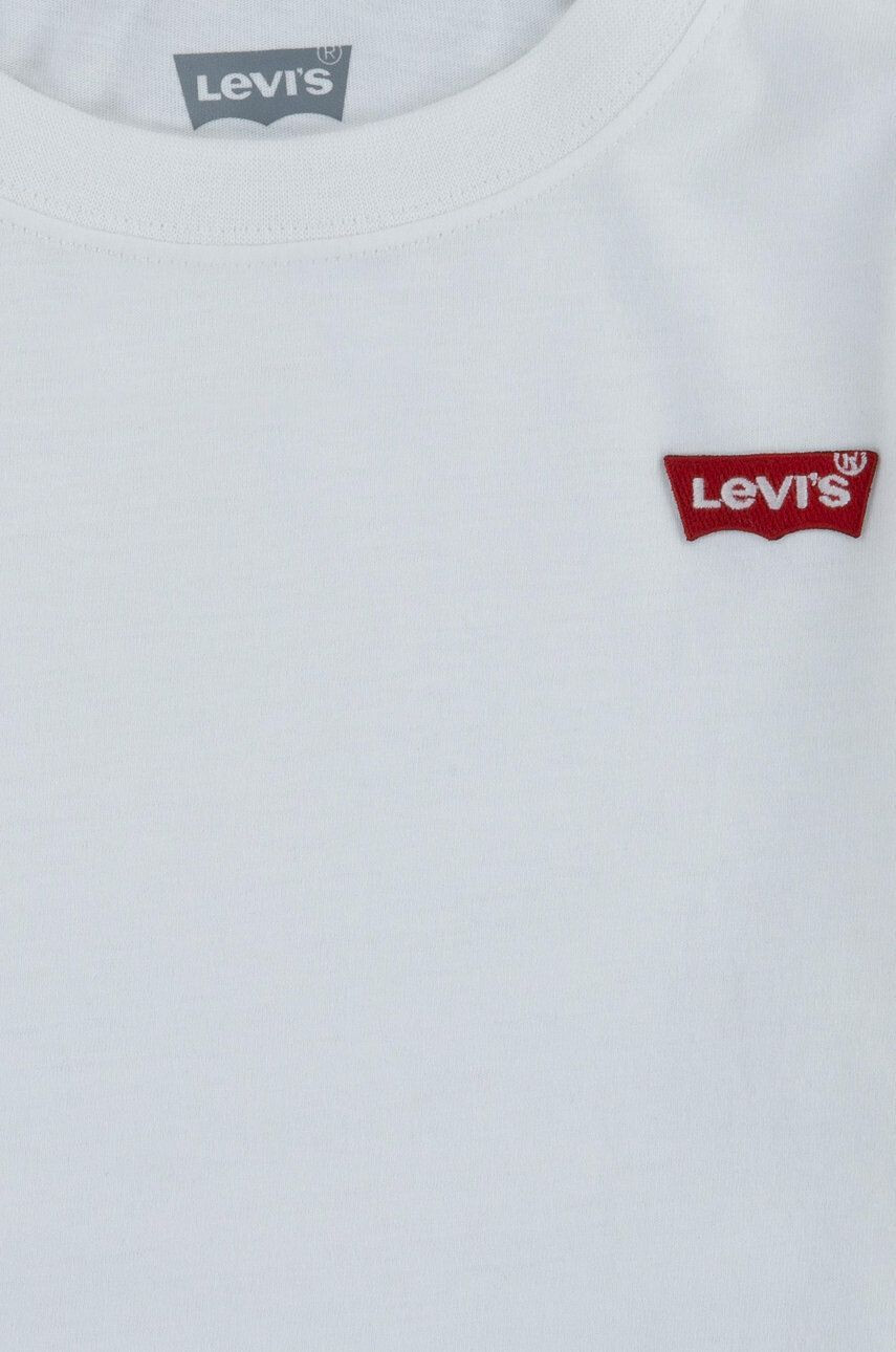 Levi's Detské tričko s dlhým rukávom biela farba jednofarebné - Pepit.sk