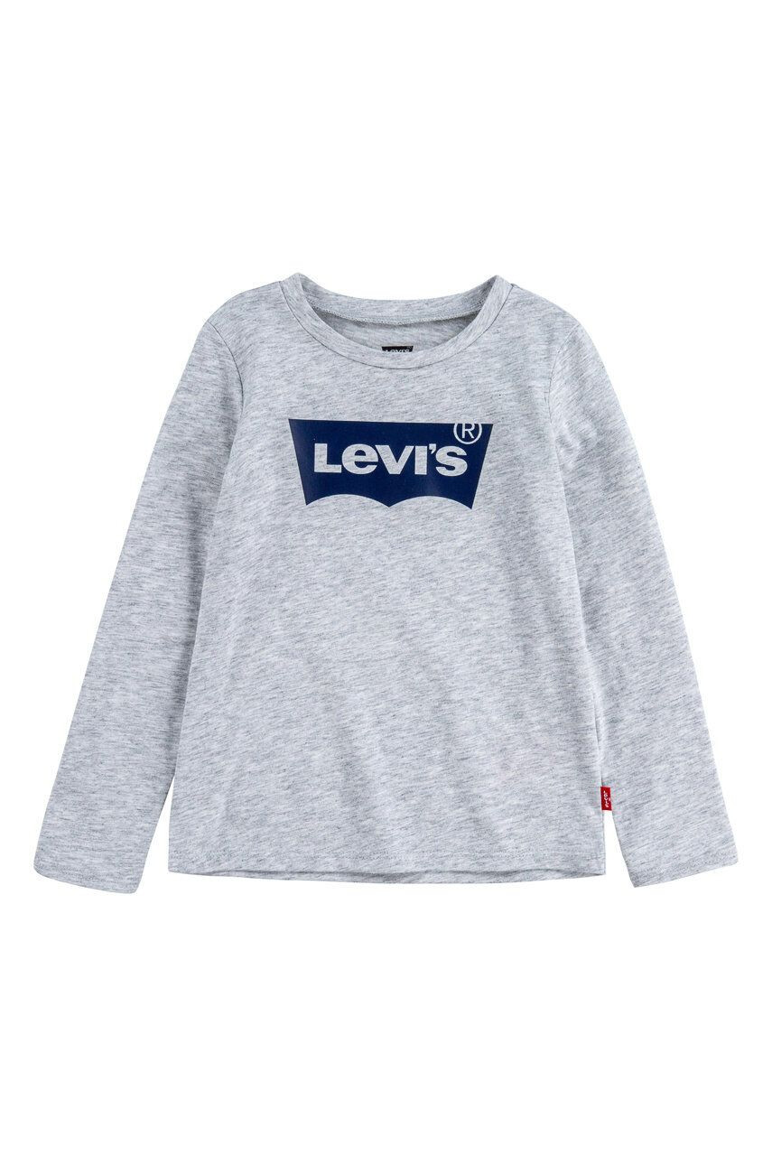 Levi's Detské tričko s dlhým rukávom šedá farba - Pepit.sk