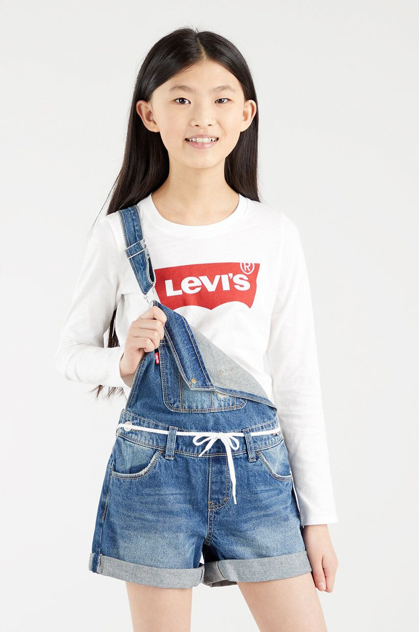 Levi's Detské tričko s dlhým rukávom biela farba - Pepit.sk